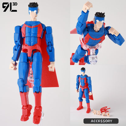 9L3D Impresso Invencível Menino Lucky13 Dummy13 Conquistar LEX Allen Super-heróis Anime Brinquedos Bonecos de Ação Modelo de Manequim Enfeites