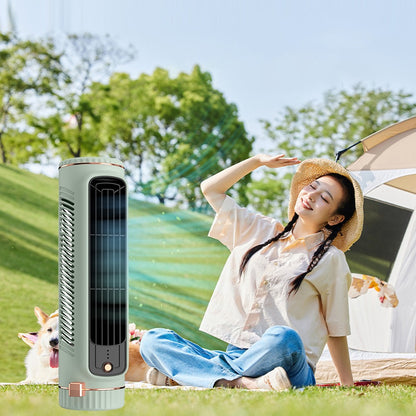 Ventilador de Torre Doméstico de Mesa Portátil, Ventilador de Ar Condicionado, Ventilador de Circulação, Ventilador Elétrico de Refrigeração a Ar com Carregamento USB para Quarto e Casa