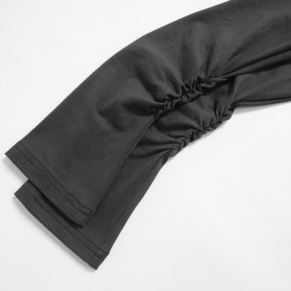 Autumn Sexy Women's Dress Black New Long Sleeves Folds Streetwear Diagonal Collar Casual Dress Club Party Elegant Dresses Female