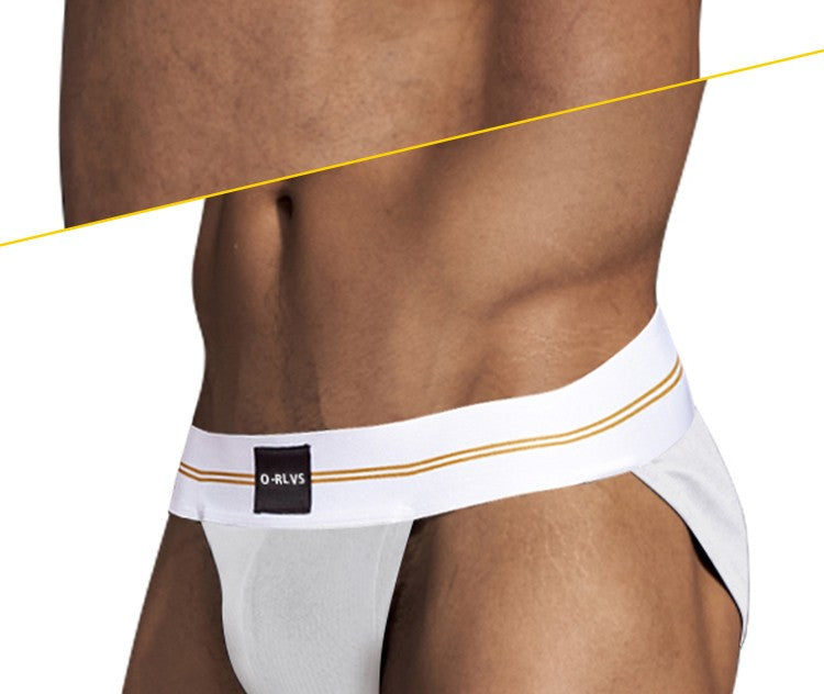 ORLVS Briefs Male Seamless Hip Design Mens Underwaer Super Large Wide 5cm Elastic Band Independent Codpiece Boy Short Pants