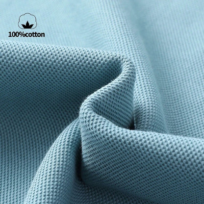 Durable 100% Cotton Men Polo Shirt,Autumn Leisure Long Sleeve, Breathable Lapels T-shirt, 16 Colors, Perfect for Golf and Sports