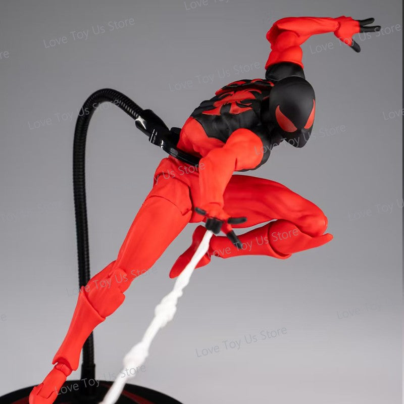 Original Mess Toys Spider Figure Black Suit Neighbor Symbiote Scarlet Spider Kaine Parker Black Red Spider Action Figure Toys