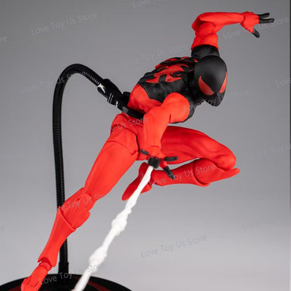 Original Mess Toys Spider Figure Black Suit Neighbor Symbiote Scarlet Spider Kaine Parker Black Red Spider Action Figure Toys