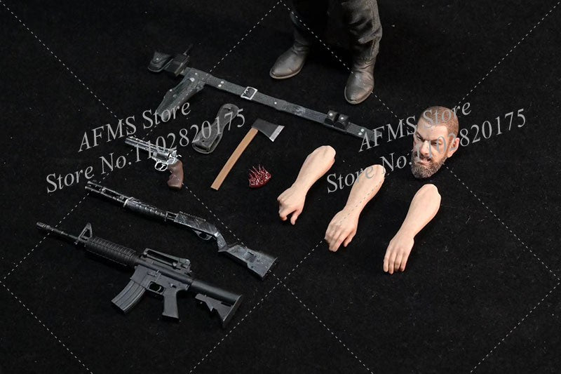 Kraken Studio Figura Colecionável 1/12 Escala Terrifying Zombie Police Killer Rick Conjunto Completo Figura de Ação de Soldado Masculino de 6 Polegadas Modelo