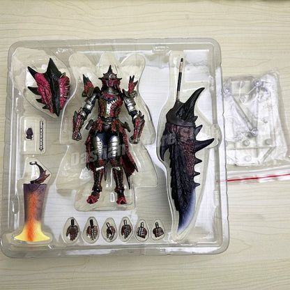 Kaiyodo Monster Hunter Rathalos Boneco de Ação Revoltech Yamaguchi Espadachim Modelo Reus Dragão de Fogo Macho Zinogre Brinquedo em Miniatura