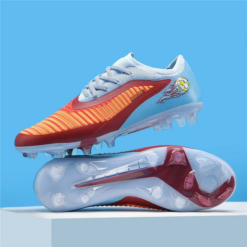 New Men Football Boots Outdoor Sport Boys Soccer Shoes Adult Non Slip Long Spikes Training Cleats Breathable Match Comfortable