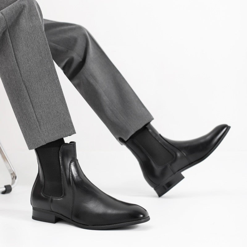 40~46 Botas Chelsea Masculinas 2024 Marca Confortável Moda Couro Botas Masculinas #KD431