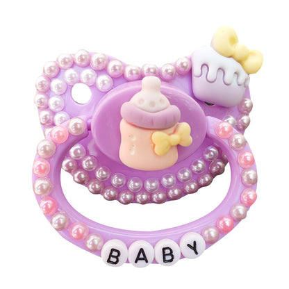 One PCS Handmade Silicone Adult Baby PAcifier DDLG Big Size Baby Pacifiers Bling Dummy Soother Napper For Adult Baby Girl Boy