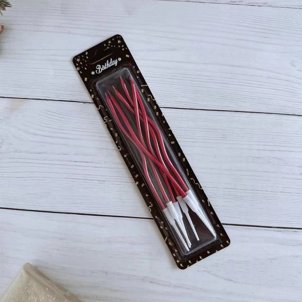 6/12/48pcs Birthday Candles Spiral Cake Candles  Long Thin Cake Candles For Wedding Party And Cake Decoration