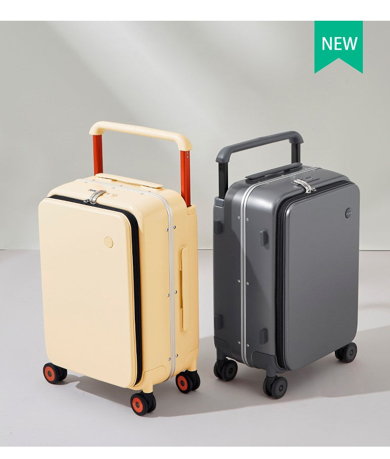 Mixi Novo Design Mala de Viagem com Alça Larga Masculina Bagagem de Mão Feminina com Rodinhas 20 Polegadas de Bordo PC Estrutura de Alumínio M9275