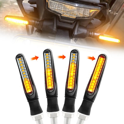Piscas de Led para Motocicleta Indicadores de Direção Âmbar Piscante Luz de Freio Traseira Sinalizadora Lanterna DRL para Motocicleta 12V