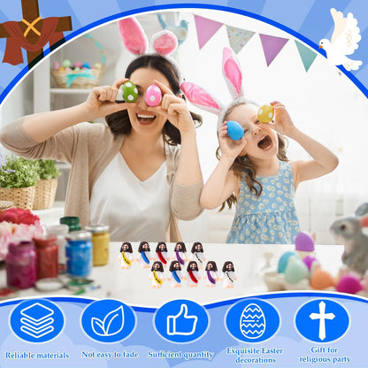 20-200PCS Little Jesus Figures Mini Jesus Figurines in Bulk Hide and Seek Religious Party Favor Sunday School Easter Egg Stuffer