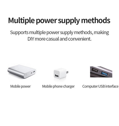 TEUCER 120mmx120mmx25mm 80mmx80mmx25mm 5V USB Exhaust Cooling Fan with Metal Mesh Foot Mat for Router TV Set-top Box Cooling