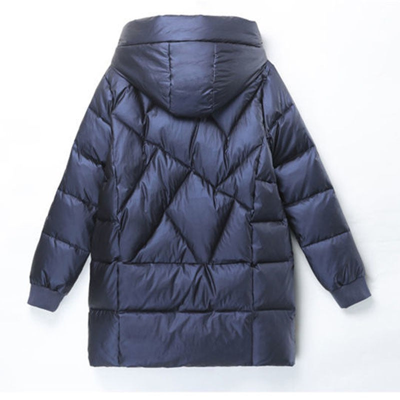 2023 Hooded Cotton Coat Women's Mid-Length Winter Jackets Elegant Mother's Parkas Padded Jacket Thick Down Padded Jacket Vintage