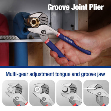WORKPRO 7-piece  Pliers Set with Groove Joint, Long Nose, Slip Joint, Linesman and Diagonal Pliers for DIY