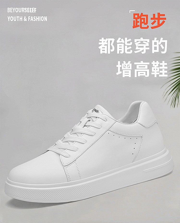 Sneakers Man Elevator Shoes White Black Taller Shoes Men Leisure Fashion Sports Increasing Shoes Increase in Height 6-10Cm