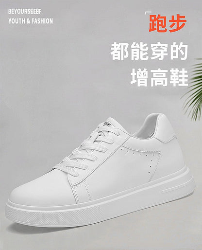 Sneakers Man Elevator Shoes White Black Taller Shoes Men Leisure Fashion Sports Increasing Shoes Increase in Height 6-10Cm