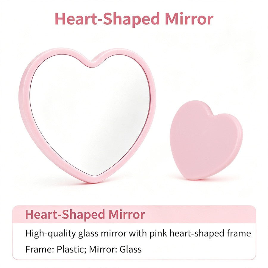 10Pcs Heart Shaped Mini Mirrors Suitable for Wedding Birthday Party Holiday Gifts for guest Christmas Home Decoration Supplies