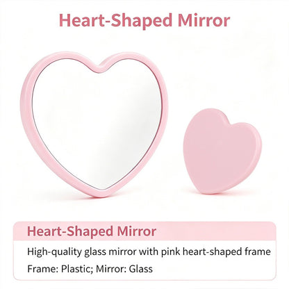 10Pcs Heart Shaped Mini Mirrors Suitable for Wedding Birthday Party Holiday Gifts for guest Christmas Home Decoration Supplies