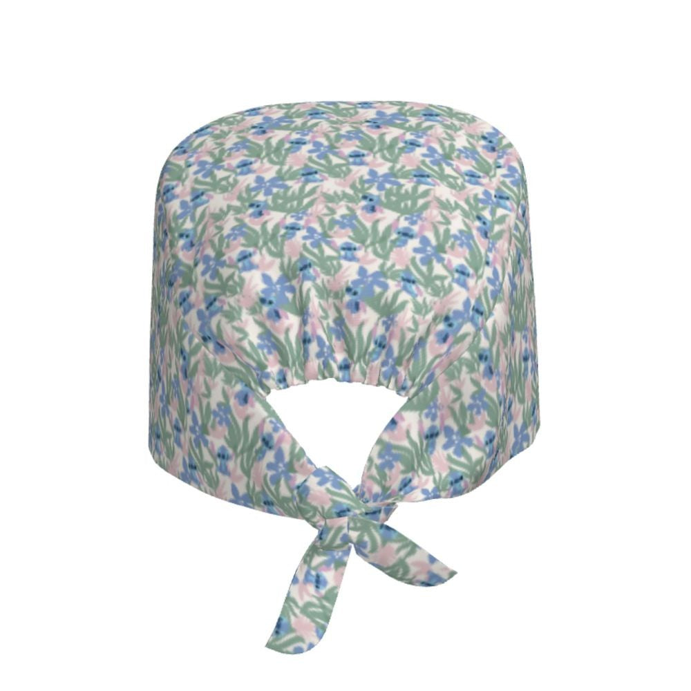 Custom Retro Cartoon Cleaning Working Cap Comfortable  Stitch Ohana Scrub Cap Surgicals Hat Nurse Scrubs Hat For Dentist