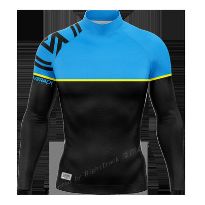 Men's Rashguard Long Sleeve Surfing Shirts Sunscreen Lycra Fabric Surf Sweatshirt UV Protection RightTrack Swimwear