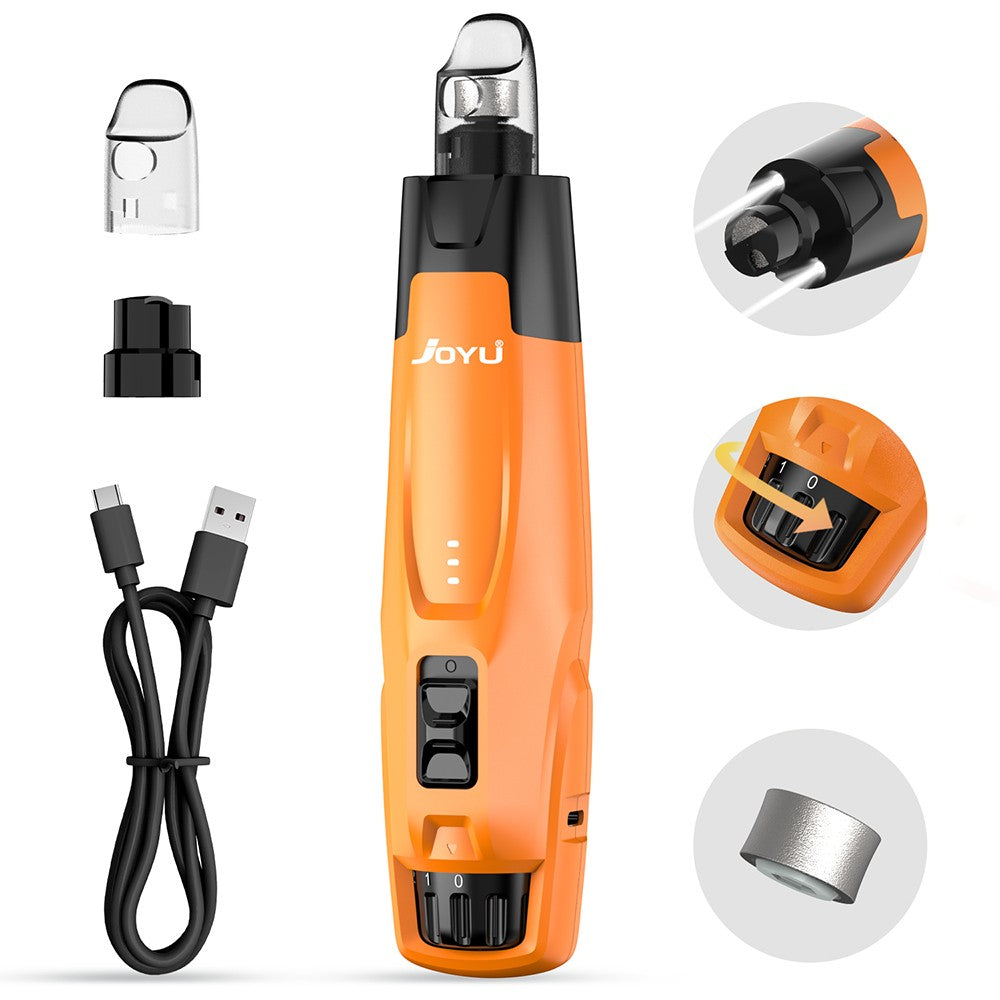 Novo moedor de unhas para cães de 6 velocidades - 50% mais potente, cortador de unhas para cães com 2 luzes LED, silencioso, 7h de tempo de execução para cães grandes, médios e pequenos