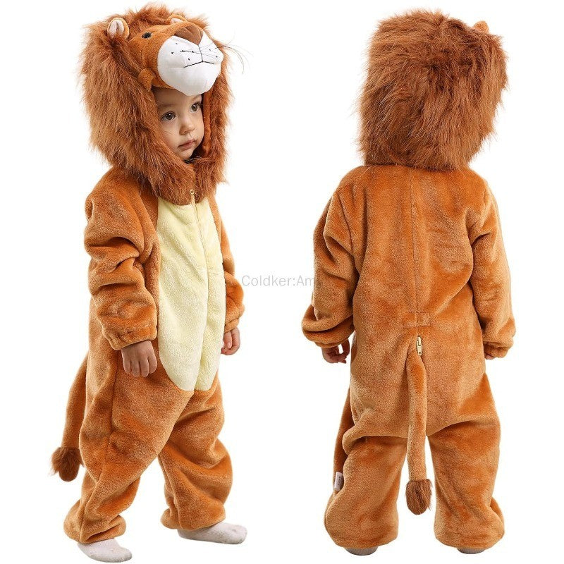 Christmas Costumes Infants Toddlers Halloween Cosplay Lion Costume Kids' Animal Jumpsuit Outfit Snowsuit