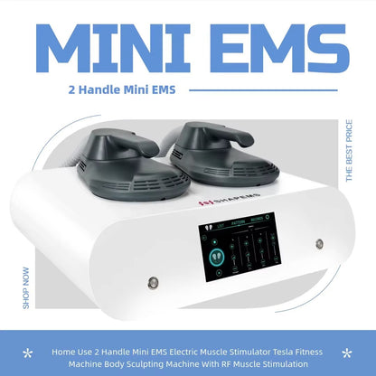 11.11 Portable 2 Handle Mini EMS 6500W Electric Muscle Stimulator 200HZ Fitness Machine Weight Loss Home Using Muscle Building