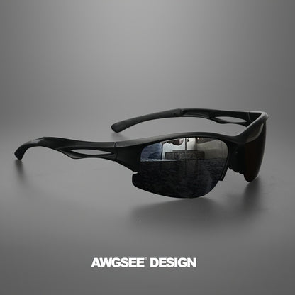 1PCS/3PCS polarized sports sunglasses half-frame men's and women's outdoor sturdy frame, suitable for running, fishing