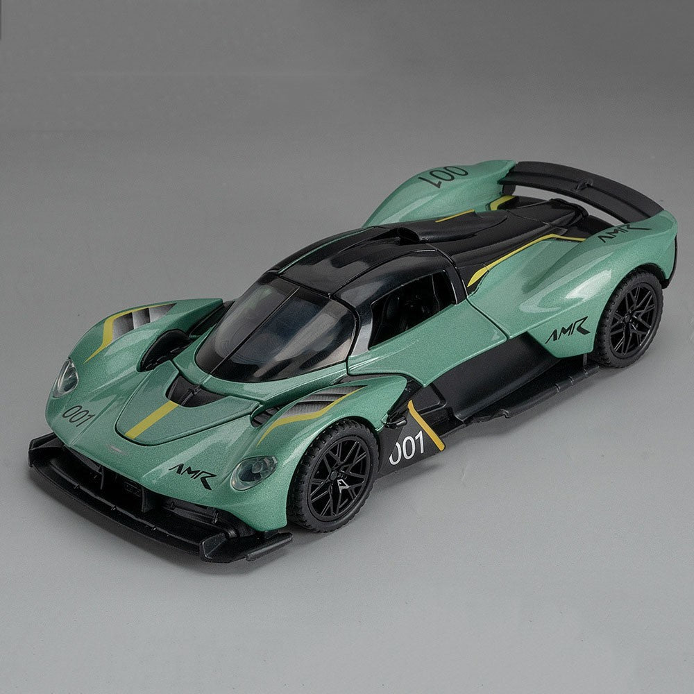 1:32 Valkyrie Vulcan Liga Carro Esportivo Modelo de Brinquedo de Metal Fundido Porta Aberta Luz de Som Carro Miniatura Puxar para Trás Menino Presente de Natal