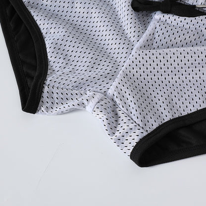 Brand Designer Men's Mesh Beathable Home Flat Pants Boxer Underwear Aro pants Breathable Pure Loose Fitting Underpants For Male