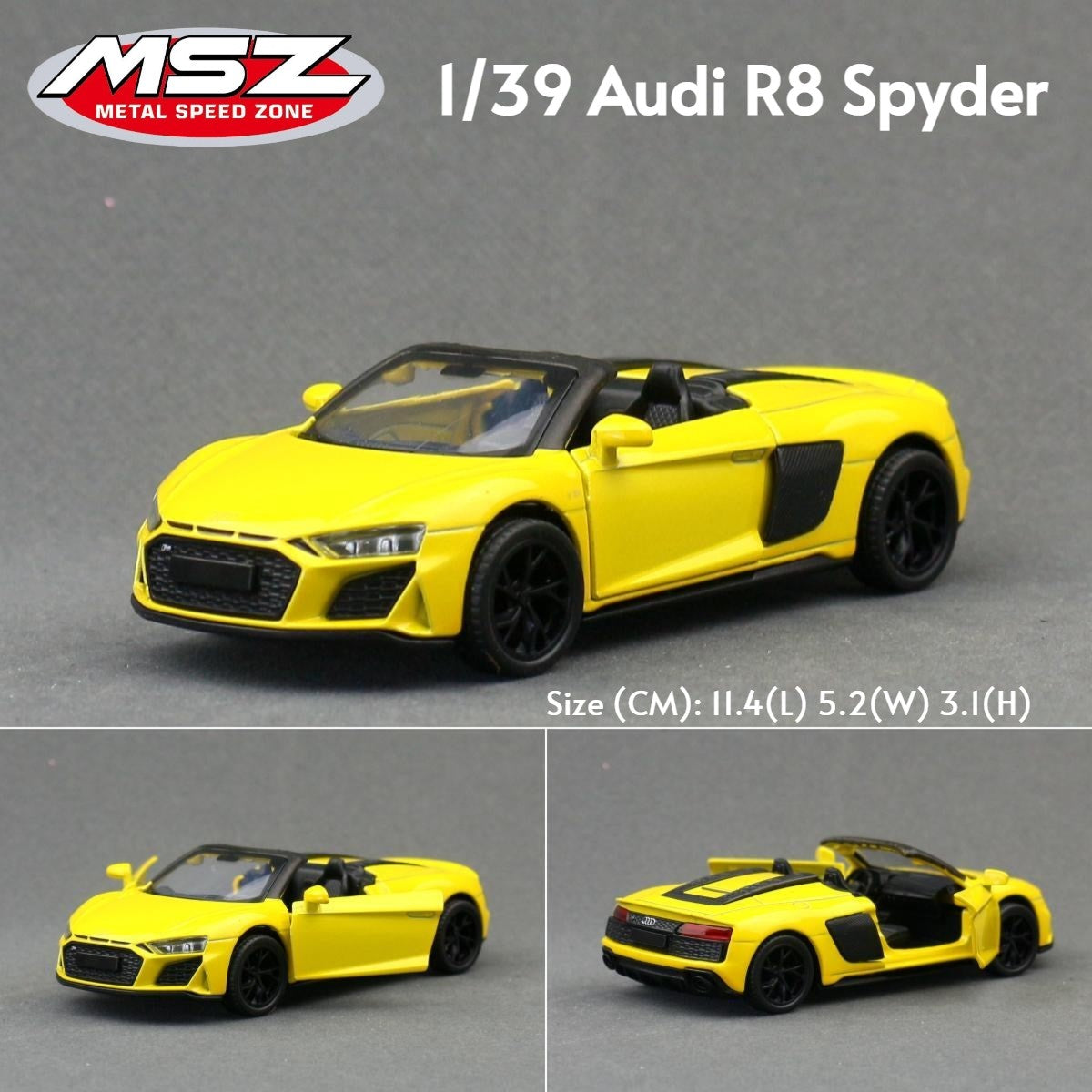 MSZ 1/43 Audi RS7 R8 RS5 Q7 Volkswagen T1 Bus Beetle Toy Car Model Diecast Metal Miniature Pull Back Collection Gift Children