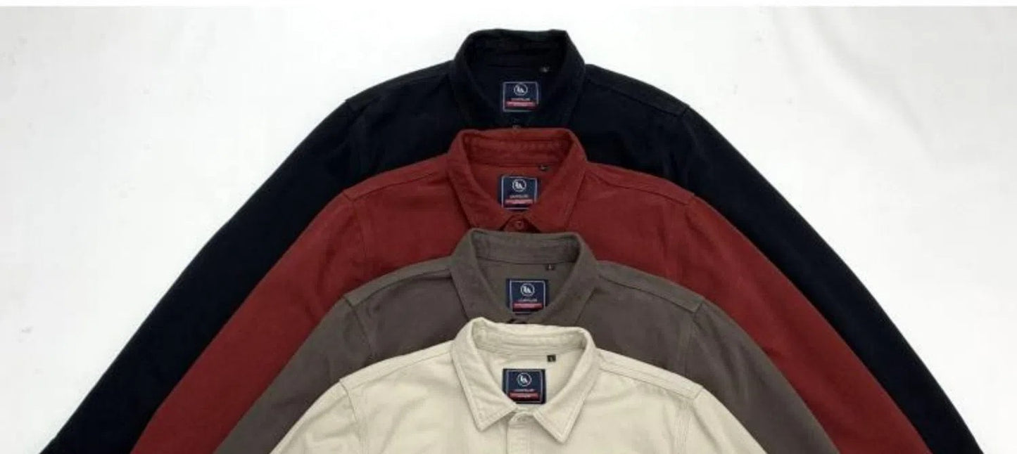 May Khaki heavy cargo double-pocket shirt men's cotton wash wool long-sleeved Japanese vintage loose coat