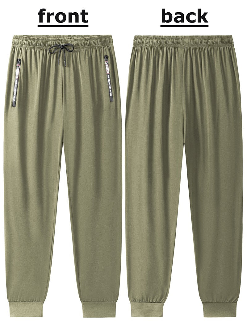 Men's Athletic Stretchy Quick Dry Pants with Zipper Pockets Lightweight Sweatpants for Outdoor Hiking Fishing Running Workout