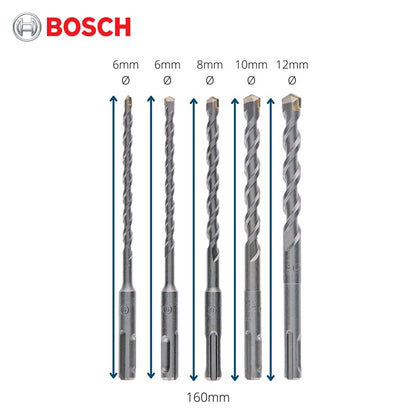 BOSCH 2608579120 SDS-plus Brocas Multifuncionais 5 PEÇAS Para Concreto/Alvenaria Haste Redonda 4 Pontas Acessórios para Ferramentas Elétricas