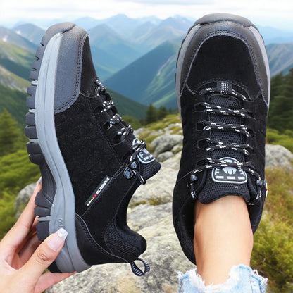 Women's Anti Slip Hiking Shoe Retro Wedge-shaped Platform Outdoor Sneakers Comfortable Breathable Camping Hiking Shoes for Women