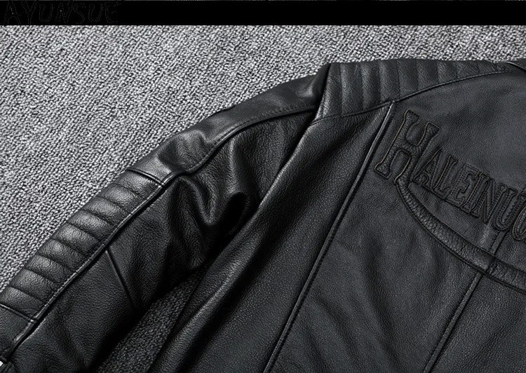 Mens Leather Jacket Autumn Men Clothing Handsome Motorcycle Jackets Two Colors Short Coats Kurtka M?ska Skórzana Slim