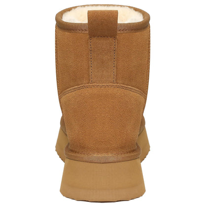 Bebealy Winter Suede Boots For Women Classci Genuine Brand Women Boots Outdoor Short Plush Antiskid Ankle Boots Cozy Fuzzy Boots