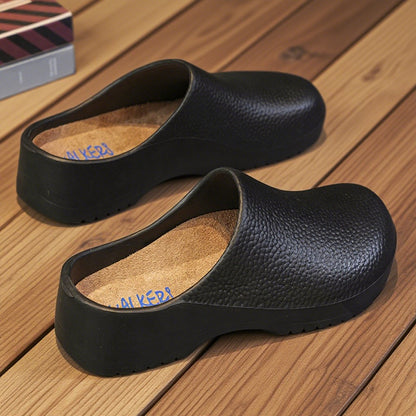 Kitchen Non-slip Oil-resistant Chef‘s Shoes Men's Waterproof Casual Flat Shoes Women's Slippers Couple Plus Size EVA Shoes