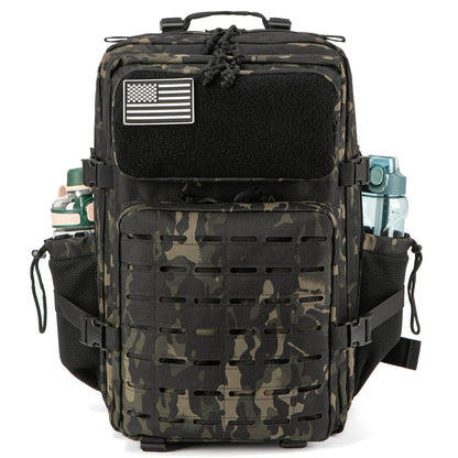 Mochila Tática 45L survival Bag Hunting MOLLE Backpack GYM Para Homens EDC Outdoor Hiking Rucksack com Suporte para Garrafa