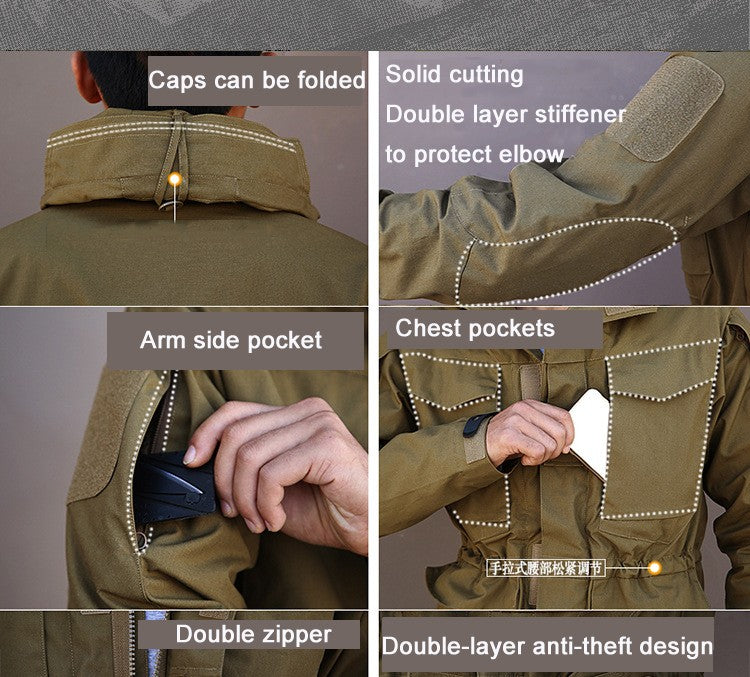 M65 UK US Army Clothes Casual Tactical Windbreaker Men Waterproof Flight Pilot Coat Hoodie Military Field Jacket Winter Autumn