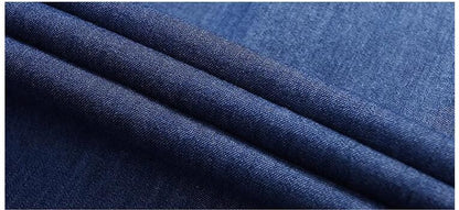 Men Multi pockets Blue Denim Shirts New Summer Male Short Sleeve Tooling Shirts High Quality Men Cotton Casual Jeans Shirts 4XL