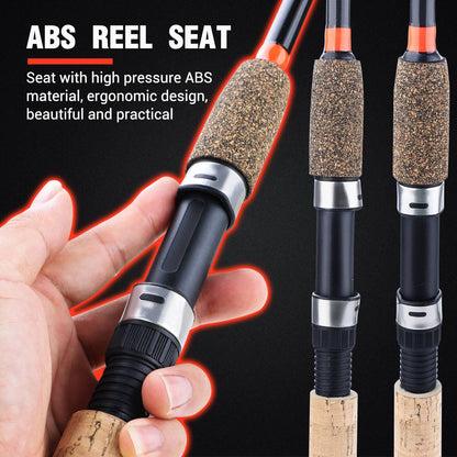 Varas de pesca Sougayilang Feeder ultraleves de fibra de carbono para pesca de carpa com tração máxima de 15 kg com potência L M H para pesca de robalos, carpas e trutas