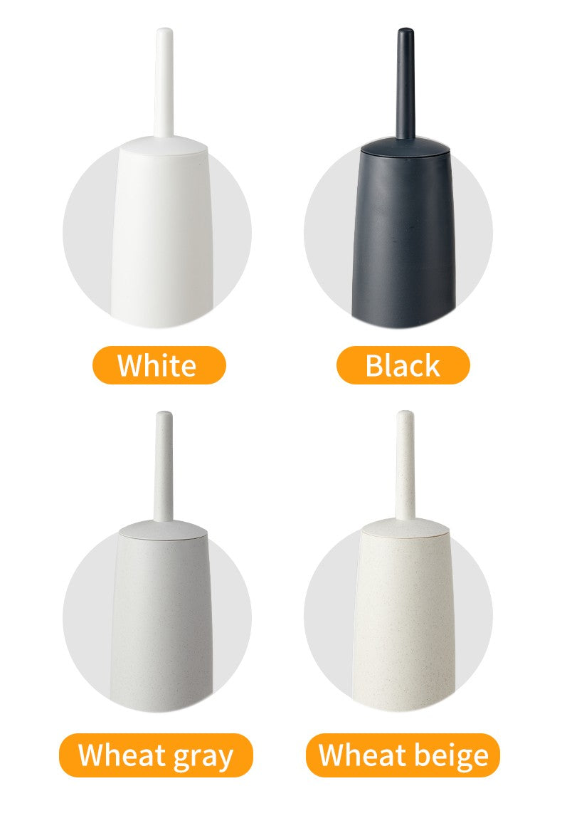 WORTHBUY Splash Proof Handle Toilet Brush With Base Soft Bristle Plastic Toilet Cleaning Brush Bathroom Toilet Cleaning Tools