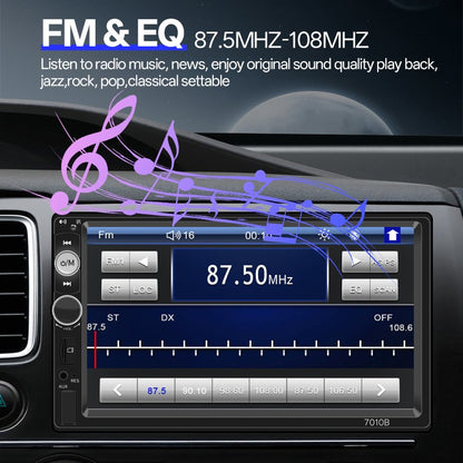 Hippcron 2 Din Car Radio Multimedia MP5 Player 7 inch HD Touch Screen Support AUX/USB/TF Mirror Link 12V Vehicles Universal