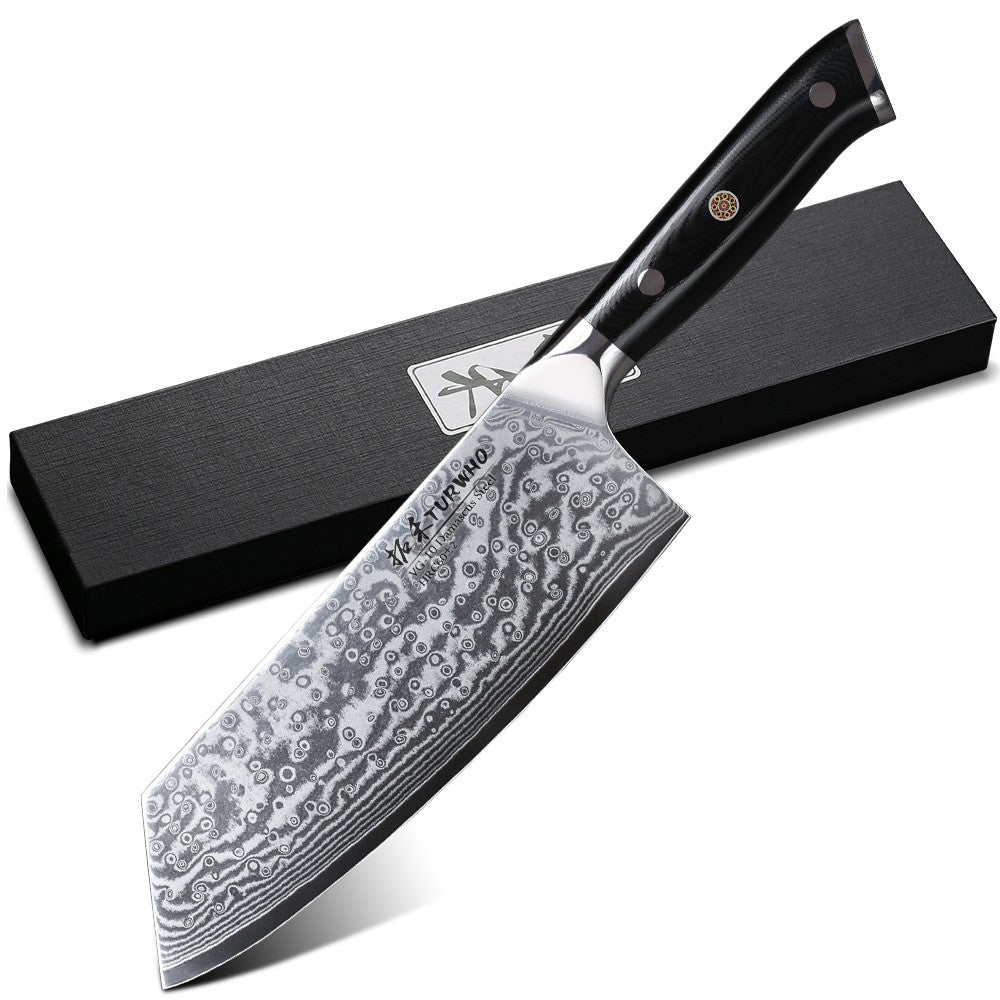TURWHO Chef Knife 1-5 PCS Kitchen Knives Set 67 Layer Damascus Steel Japanese Nakiri Santoku Cleaver Slicing Bread Utility Knife