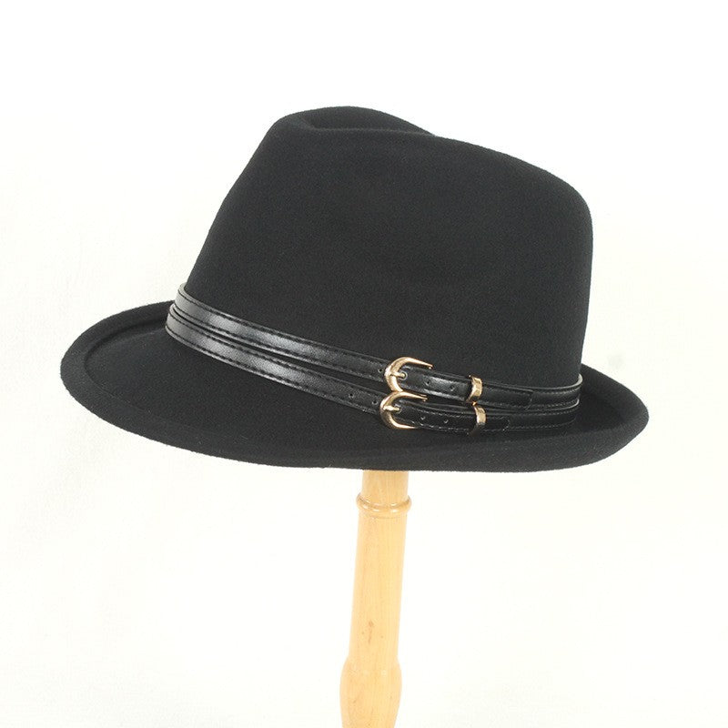 Outono Inverno Nova Moda Lã Feltro Chapéu Versão Coreana Boina Retrô Elegante Senhoras Chapéu de Jazz Aba Larga para Mulheres??