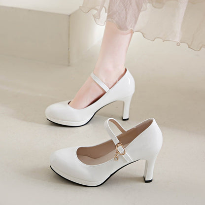 2025 Women's Black High Heels Spring Casual Shoes Women's High Heels Solid Color Wedge Shoes Plus Size High Heels Size 34-42