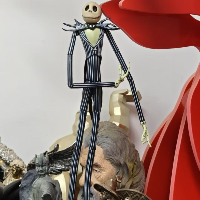 Anime Pesadelo Antes do Natal Jack Skellington Rosto Cadeira Action Figure Modelo de Mesa Ornamentos Presente de Halloween Brinquedo