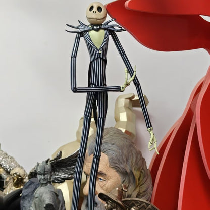 Anime Pesadelo Antes do Natal Jack Skellington Rosto Cadeira Action Figure Modelo de Mesa Ornamentos Presente de Halloween Brinquedo